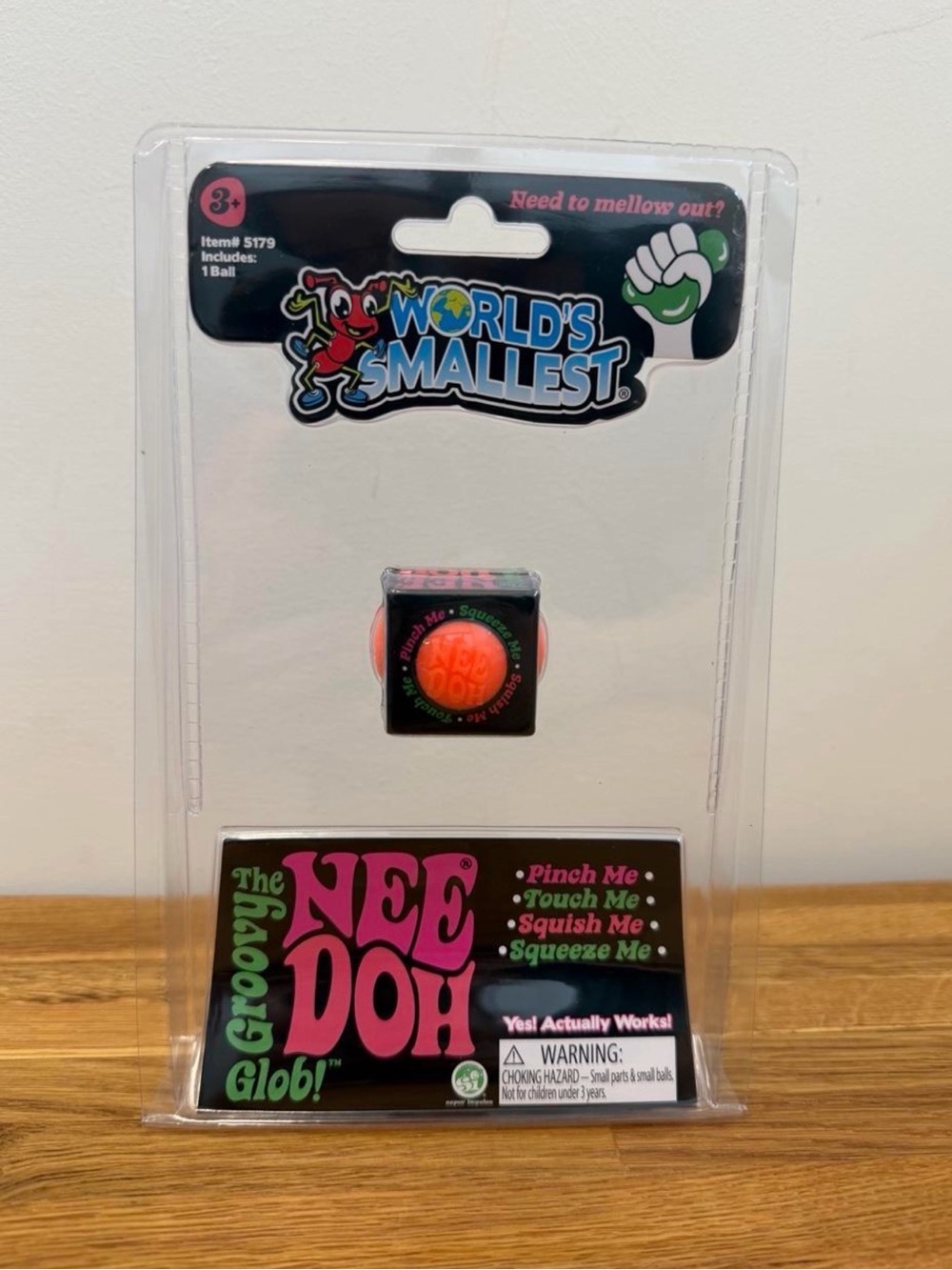 World’s Smallest NeeDoh Squishy Sensory Fidget - Orange